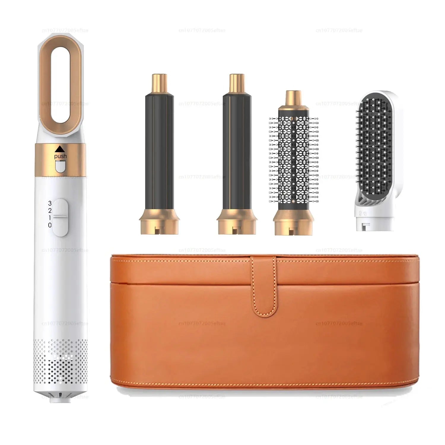 5 in 1 Hair Dryer Hot Air Comb for Curling Straightening and Volumizing Hair with Detachable Attachments - VIRALUXE